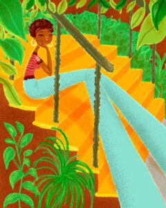 New York Girl botanic illustration book cover design