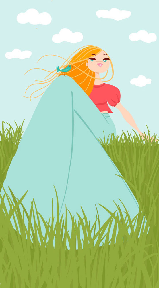 book-cover-illustration-art-design-women-in-nature-bird-freelance-illustrator livre couverture illustratrice pour la presse et l'édition couverture de livres